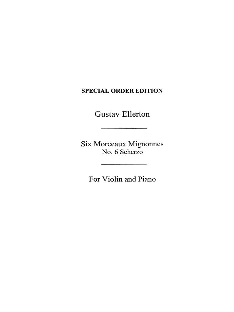 Scherzo For Violin And Piano Op.21 No.6